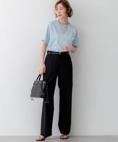 23区 リネンレーヨンストレッチ ワイドパンツ