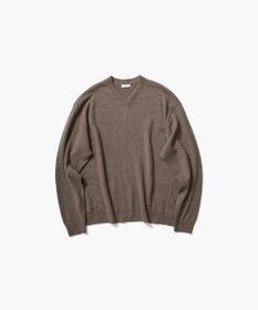 ATON LINEN WOOL BRUSHED | Vネックセーター - UNISEX