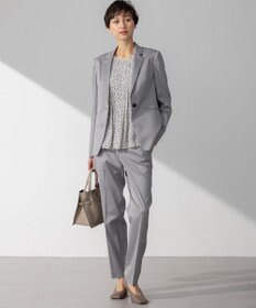 極美品 23区 25SS大きいサイズ ペインティングプリントブラウス 希少50 接触冷感/吸水速乾】ペインティングプリント ブラウス / 23区