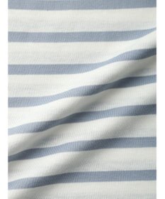 earth music&ecology 襟レースボーダーポンチョ