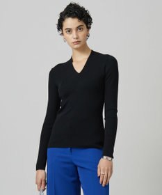ICB 【新色追加・洗える】エクストラファインメリノ Vネックプルオーバー