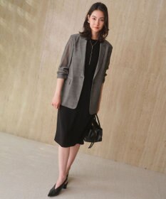 BEIGE， 【セットアップ対応】CINDY / 配色ライン クルーネックドレス