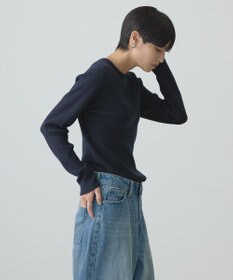 AMERICAN HOLIC バイパチクルーネックリブニットプルオーバー