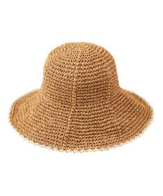 MOONBAT estaa ペーパー編み つば広クロッシェ /サイズ調整可