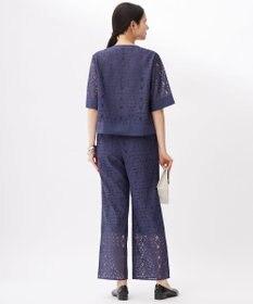 自由区 【カタログ掲載・洗える】フラワータイルレース パンツ