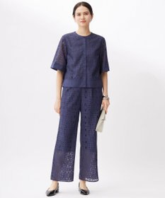 自由区 【カタログ掲載・洗える】フラワータイルレース パンツ