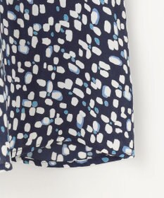 自由区 L 【カタログ掲載・セットアップ対応・洗える】ジオメトリックフラワードットプリント スカート