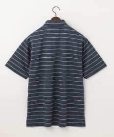 JOSEPH ABBOUD MOUNTAIN 【SPACE／UNISEX】クイックドライ リネンハニカムボーダーポロシャツ