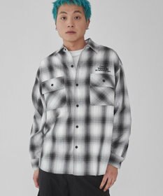 WEGO 【ユニセックス着用ITEM】グラフィックオンブレチェックシャツ（LS）