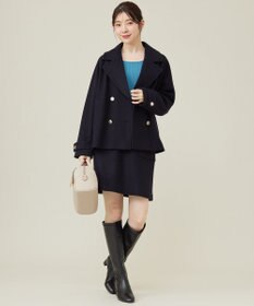 ANY SIS 【セットアップ可】メルトンライク ミニスカート