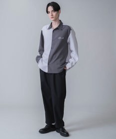 WEGO 【しわになりにくい】ドライポリカラーブロックシャツ（LS）