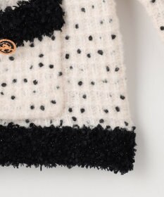 組曲 【組曲×setsuko sagittaire】サジテール釦ツイードニットジャケット