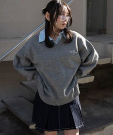 WEGO シャツドッキングニットプルオーバー