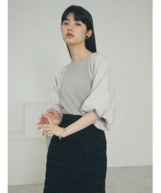 Green Parks armonia．袖布帛ニットプルオーバー