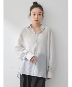 earth music&ecology バックスリットシアーシャツ