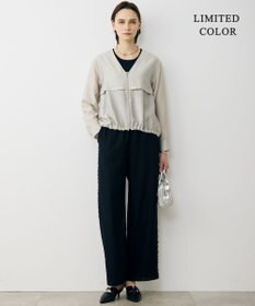 ICB 【先行予約・WEB限定カラーあり】 リヨセルナイロンワッシャー Vネックブルゾン