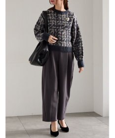 Te chichi チェックジャガードニットプルオーバー