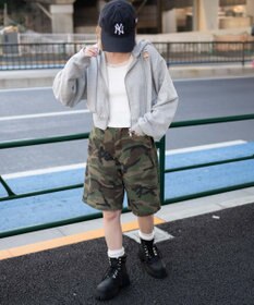 WEGO ダメージショートジップパーカー