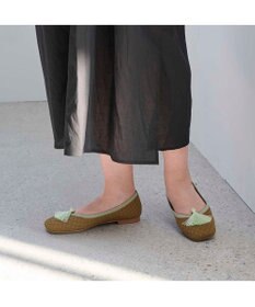 ing <ing>【サステナブル】２WAYスクエアトゥニットパンプス