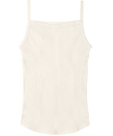 une nana cool 綿100% リブ編みコットン キャミソール