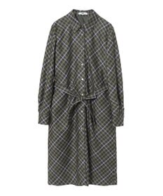 DAKS ハウスチェック バイアスシャツワンピース