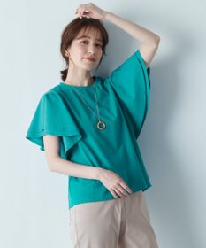 ANY L 【シワになりにくい】ダブルフレアスリーブカットソー