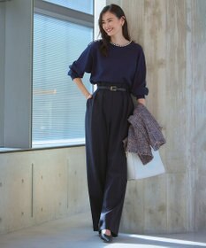 UNFILO L ネックビジュー ニット