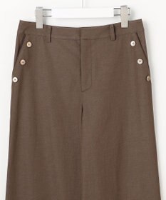 J.PRESS LADIES L 麻シェルドライ ワイド ストレート パンツ