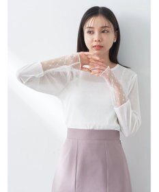 earth music&ecology チュールビジュープルオーバー