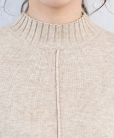 Tiaclasse L 【洗える】もっちり素材が肌触り抜群の配色ニットトップス