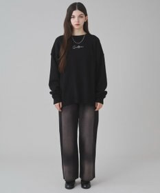 WEGO 【ユニセックス着用ITEM/SMLサイズ展開】アクセ付きワンポイントニットプルオーバー