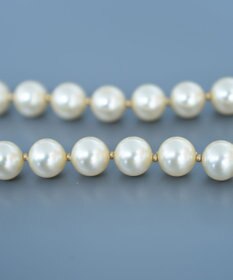 monshiro ラウンドガラスパールネックレス