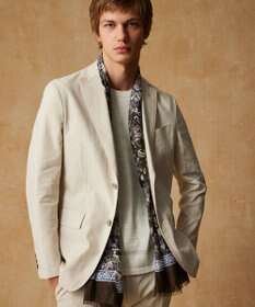 JOSEPH ABBOUD 【清涼/ストレッチ】ストレッチリネンシャンブレー ジャケット