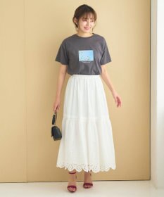 Feroux フラワーフォトプリント Tシャツ