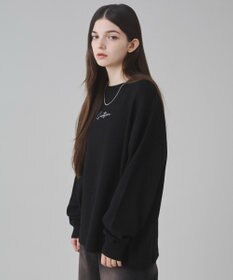 WEGO 【ユニセックス着用ITEM/SMLサイズ展開】アクセ付きワンポイントニットプルオーバー