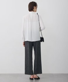 ICB  BackSatinAmunzen  異素材デザイン シャツブラウス