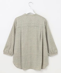 自由区 L 【カタログ掲載・セットアップ対応・洗える】サテンアムンゼンバンドカラー ブラウス