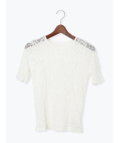 Te chichi パッチワークレース5分袖トップス