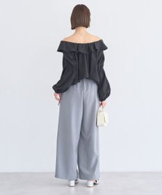 earth music&ecology 2wayオフショルバルーンヘムフリルブラウス