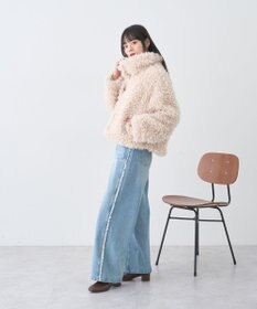 earth music&ecology プードルファーショートブルゾン