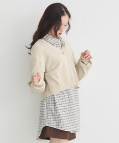 earth music&ecology ロゴ刺繍カーディガン