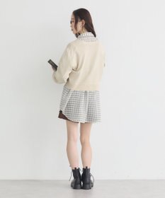 earth music&ecology ロゴ刺繍カーディガン