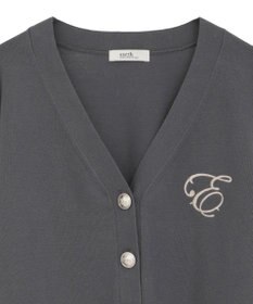 earth music&ecology ロゴ刺繍カーディガン
