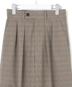 23区 【洗える】ドライ2WAYストレッチ チェック ワイドパンツ