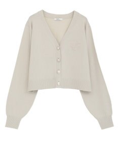 earth music&ecology ロゴ刺繍カーディガン