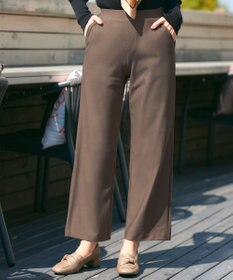 Tiaclasse 【日本製・新色追加・洗える・ストレッチ】エアシルキーワイドパンツ