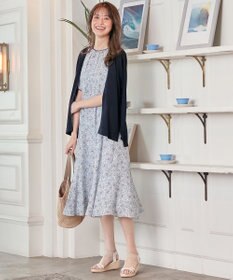 ANY SIS 【洗える】リーフMIXプリント ワンピース