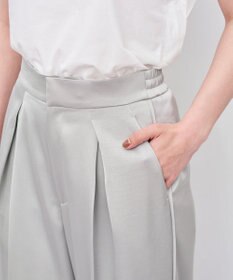 uncrave シャイニーダブルサテン ワイドパンツ