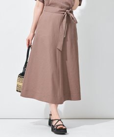 自由区 【接触冷感/セットアップ着用可】トリアセテートツイル フレアスカート