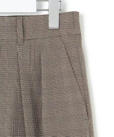 23区 【洗える】ドライ2WAYストレッチ チェック ワイドパンツ